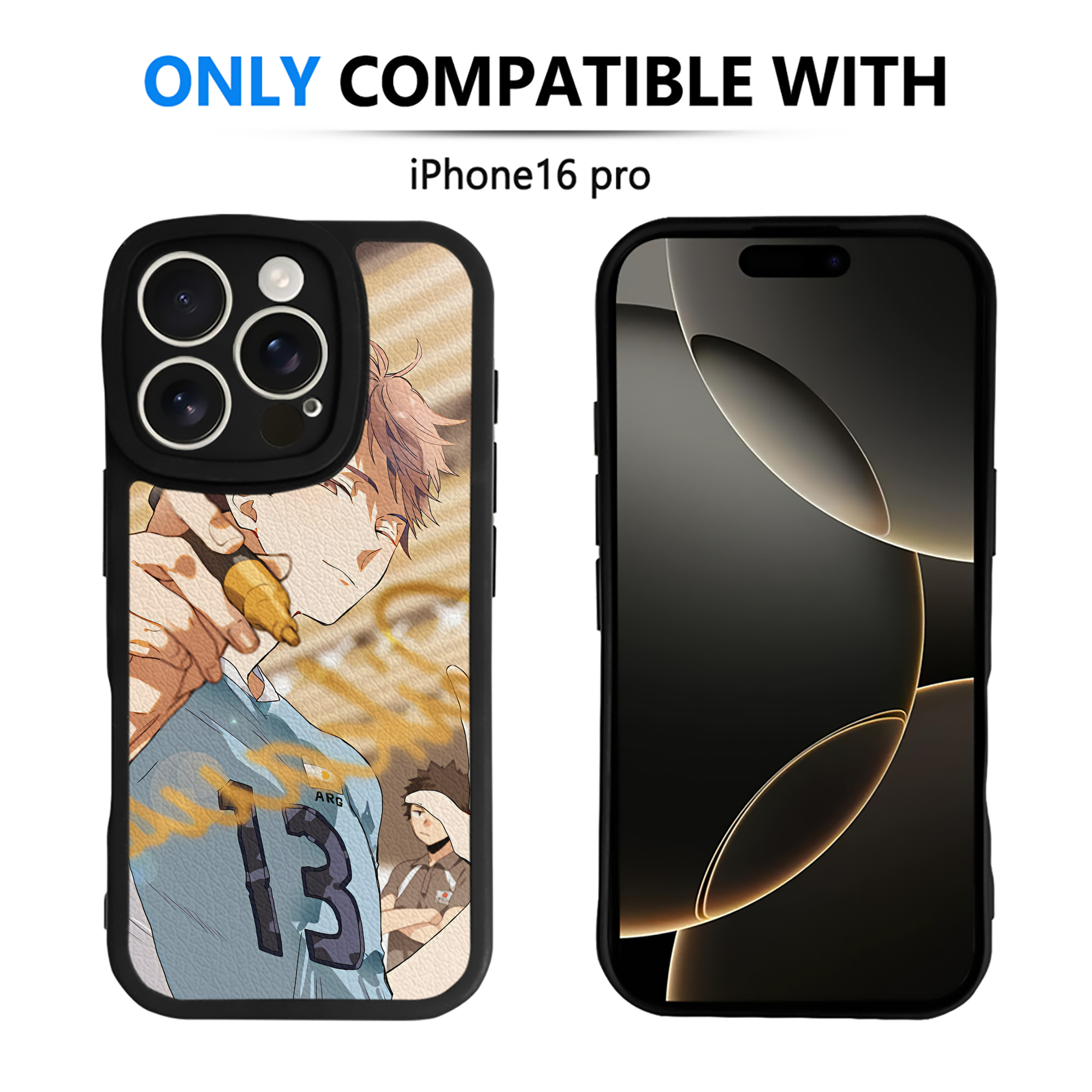 （画像用） ハイキュー!! Haikyu!! 【iPhone 16シリーズ対応】シリコンスマホケース（レザー調） 材質：シリコン